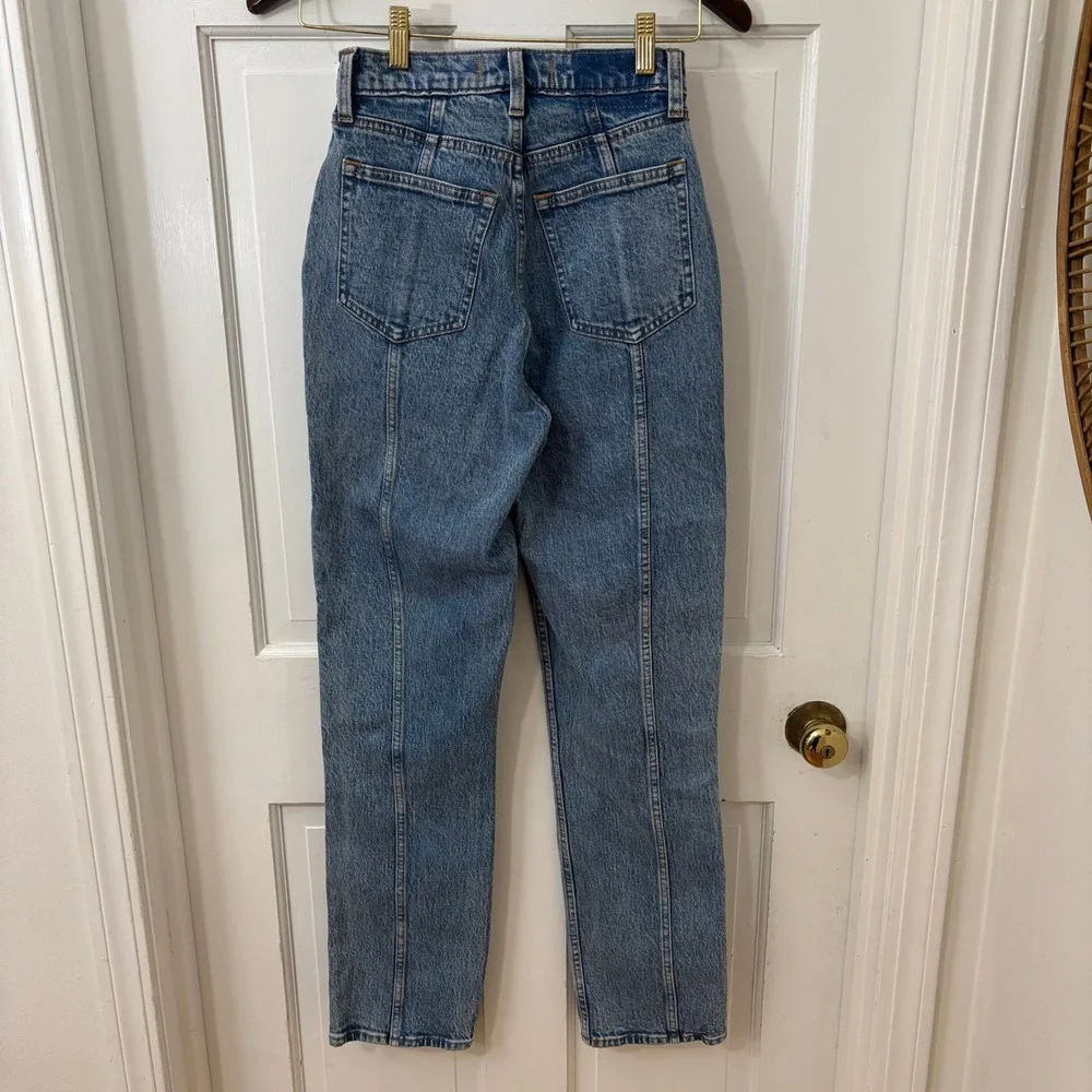 NEW Abercrombie Fitch 90s Straight High Rise Jeans Curve Love 24R Light‎ Wash